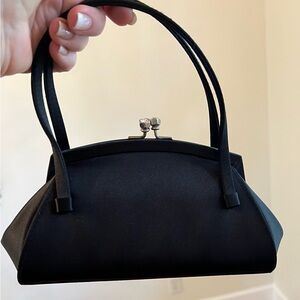 Vanessa Black Mini Top-Handle Purse – Vintage/Y2K Style EUC